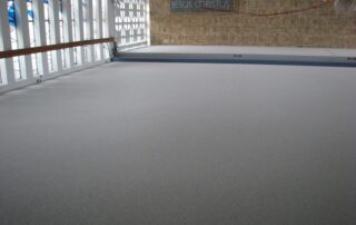 This image shows a commercial space with epoxy floor.